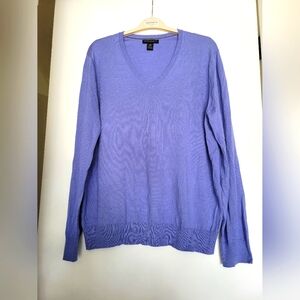 Banana Republic Luxury Blend Men V Neck Sweater Silk Cotton Cashmere‎ XL